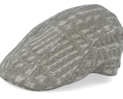 New MJM Hats Maddy 100% Cotton Olive Flat Cap - Green