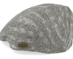 New MJM Hats Maddy 100% Cotton Olive Flat Cap - Green