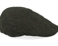 Flat Caps-MJM Hats Maddy Ear Flap 32 Virgin Wool Loden Green Flat Cap -