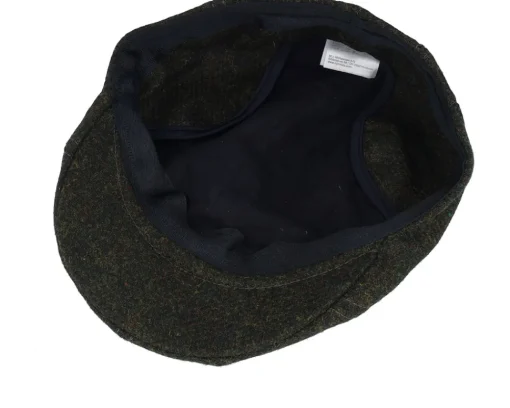 Flat Caps-MJM Hats Maddy Ear Flap 32 Virgin Wool Loden Green Flat Cap -
