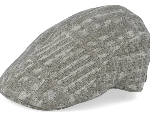 Flat Caps-MJM Hats Maddy Eco Linen Flat Cap - Beige