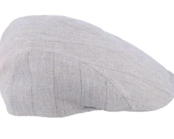 Flat Caps-MJM Hats Maddy Linen Mix Grey Flat Cap -