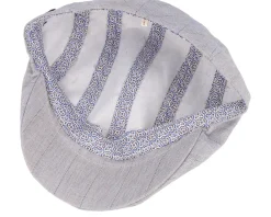 Flat Caps-MJM Hats Maddy Linen Mix Grey Flat Cap -