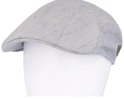 Flat Caps-MJM Hats Maddy Linen Mix Grey Flat Cap -