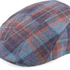 Discount MJM Hats Maddy Silk/Wool 1 Purple Check Flat Cap -