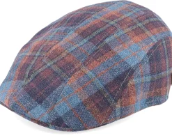 Discount MJM Hats Maddy Silk/Wool 1 Purple Check Flat Cap -
