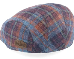 Discount MJM Hats Maddy Silk/Wool 1 Purple Check Flat Cap -