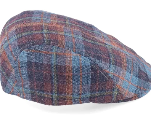 Discount MJM Hats Maddy Silk/Wool 1 Purple Check Flat Cap -