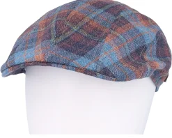 Discount MJM Hats Maddy Silk/Wool 1 Purple Check Flat Cap -