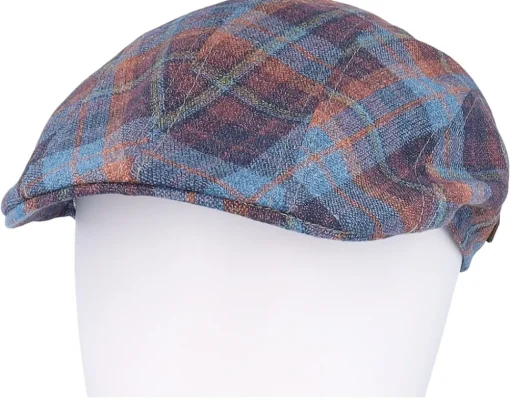 Discount MJM Hats Maddy Silk/Wool 1 Purple Check Flat Cap -