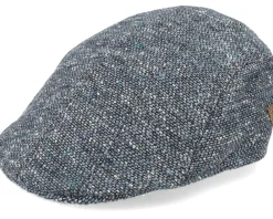 New MJM Hats Maddy Virgin Wool Blue Flat Cap -