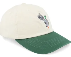 Dad Cap-Wild Spirit Mallard Duck Washed Stone/Dark Green Dad Cap -
