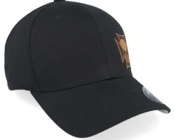 Flexfit-Born To Ride Maltese Cross Skull Brown Patch Black Flexfit -