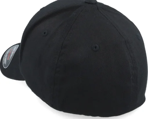 Flexfit-Born To Ride Maltese Cross Skull Brown Patch Black Flexfit -
