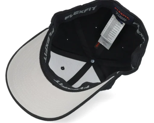 Flexfit-Born To Ride Maltese Cross Skull Brown Patch Black Flexfit -