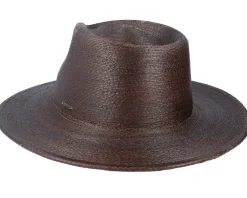 Straw Hat-Brixton Marcos Fedora Deep Brown Straw Hat -