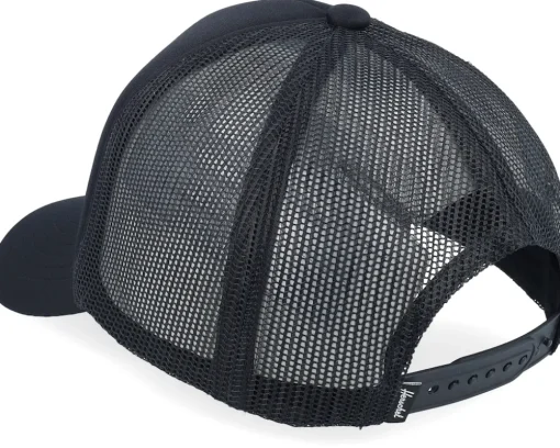 Trucker-Herschel Marina Mesh Silo Cap Black/Golden Yellow A-Frame Trucker -