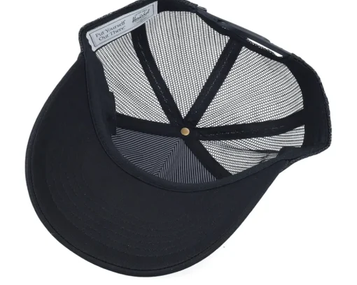 Trucker-Herschel Marina Mesh Silo Cap Black/Golden Yellow A-Frame Trucker -