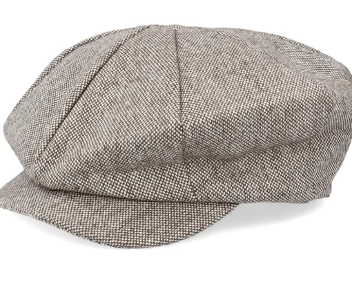Flat Caps-Jaxon & James Marl Tweed Big Apple Brown Flat Cap -