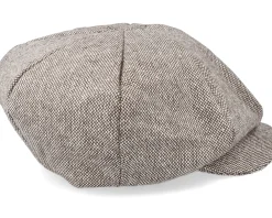 Flat Caps-Jaxon & James Marl Tweed Big Apple Brown Flat Cap -