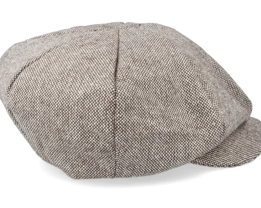 Flat Caps-Jaxon & James Marl Tweed Big Apple Brown Flat Cap -