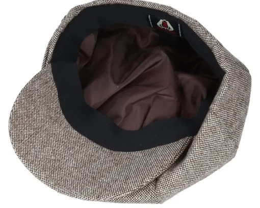 Flat Caps-Jaxon & James Marl Tweed Big Apple Brown Flat Cap -