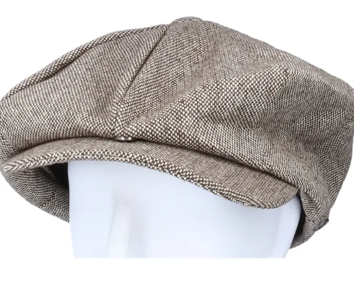 Flat Caps-Jaxon & James Marl Tweed Big Apple Brown Flat Cap -