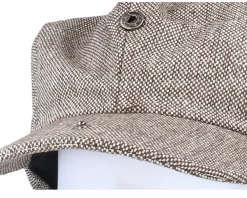 Flat Caps-Jaxon & James Marl Tweed Big Apple Brown Flat Cap -