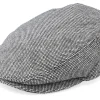 New Jaxon & James Marl Tweed Black Flat Cap -