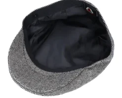New Jaxon & James Marl Tweed Black Flat Cap -