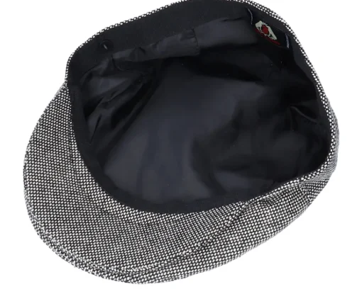 New Jaxon & James Marl Tweed Black Flat Cap -