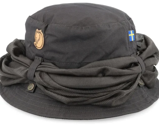 Buckets-Fjällräven Marlin Mosquito Hat Dark Grey Bucket -