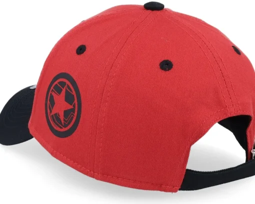 Best Difuzed Marvel Winter Soldier Badge Baseball Red/Black Adjustable -