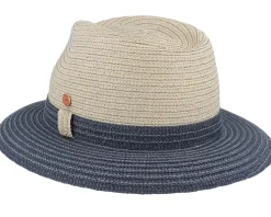 Sale Mayser Mathis Paperbr Beige/navy Straw Hat -