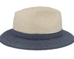 Sale Mayser Mathis Paperbr Beige/navy Straw Hat -