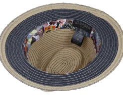 Sale Mayser Mathis Paperbr Beige/navy Straw Hat -
