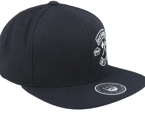 Snapback-Bearded Man MC Patch Black Snapback -