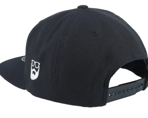 Snapback-Bearded Man MC Patch Black Snapback -