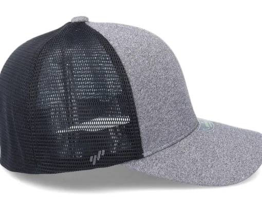 Online Flexfit Melange Unipanel Heather Grey/Black Trucker -