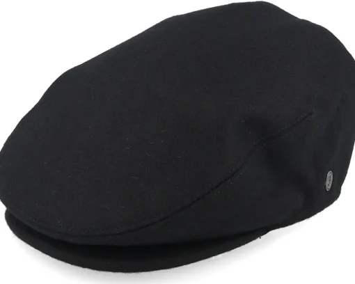 Fashion Jaxon & James Melton Wool Black Snap Cap -