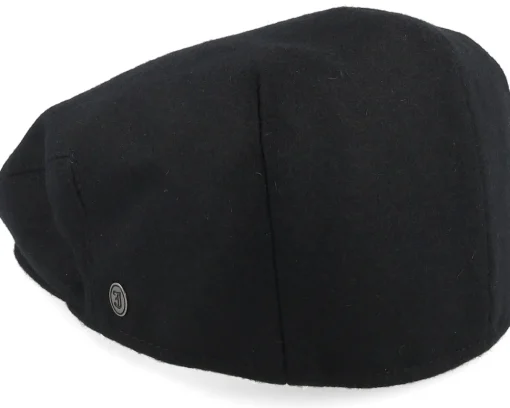 Fashion Jaxon & James Melton Wool Black Snap Cap -