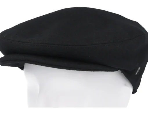 Fashion Jaxon & James Melton Wool Black Snap Cap -