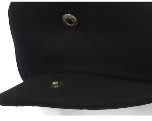 Fashion Jaxon & James Melton Wool Black Snap Cap -