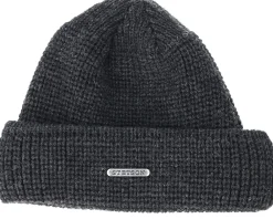 Discount Stetson Merino Wool Dark Grey/Black Beanie -