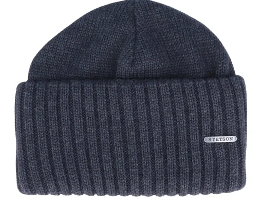 Clearance Stetson Merino Wool Navy Cuff -