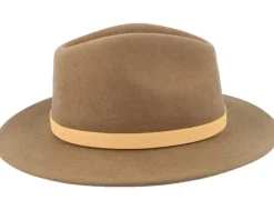 Fedora-Brixton Messer Desert Palm/Natural Fedora - Brown