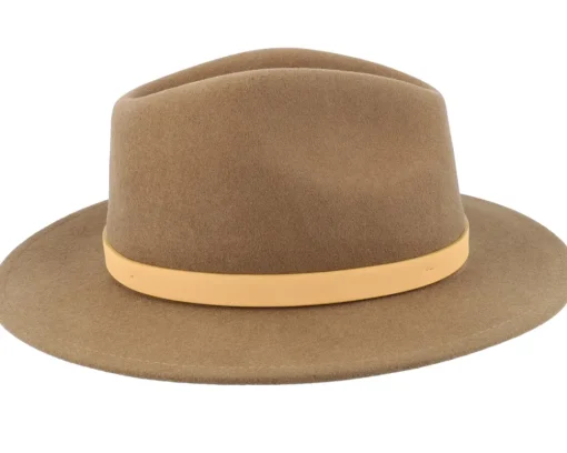 Fedora-Brixton Messer Desert Palm/Natural Fedora - Brown
