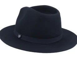 Outlet Brixton Messer Packable Black Fedora -