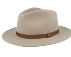 Best Brixton Messer Packable Timberwolf/Light Brown Fedora -