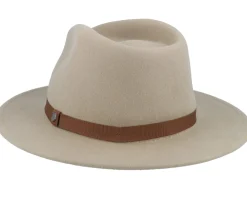 Best Brixton Messer Packable Timberwolf/Light Brown Fedora -